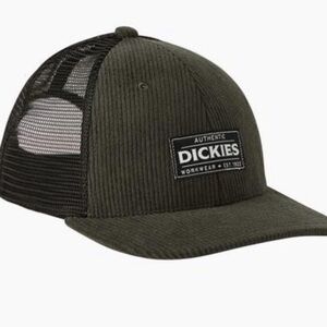 Dickies Low Pro Corduroy Trucker Hat - Olive Green, NWT